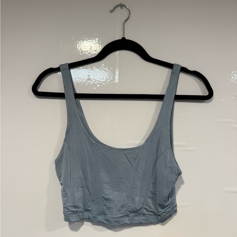 Blue corset style free people bra tank